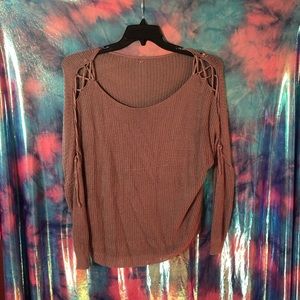 🦋Purple knit sweater with arm design